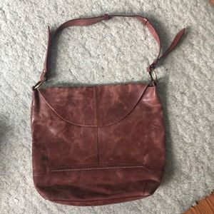 Brown leather distressed vintage Born purse